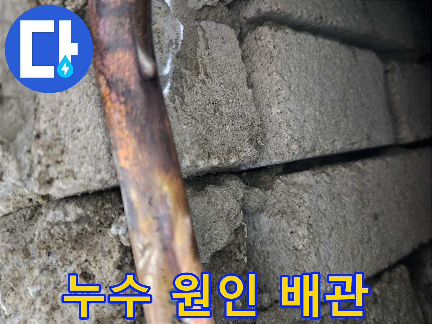 벽체-파쇄-후-드러난-부식된-동배관-상태
