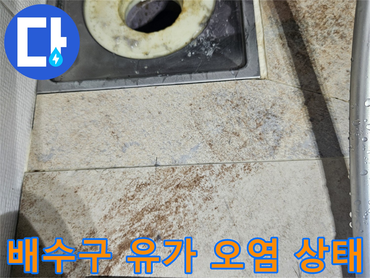 습기가-번진-화장실-배수구-주변-타일