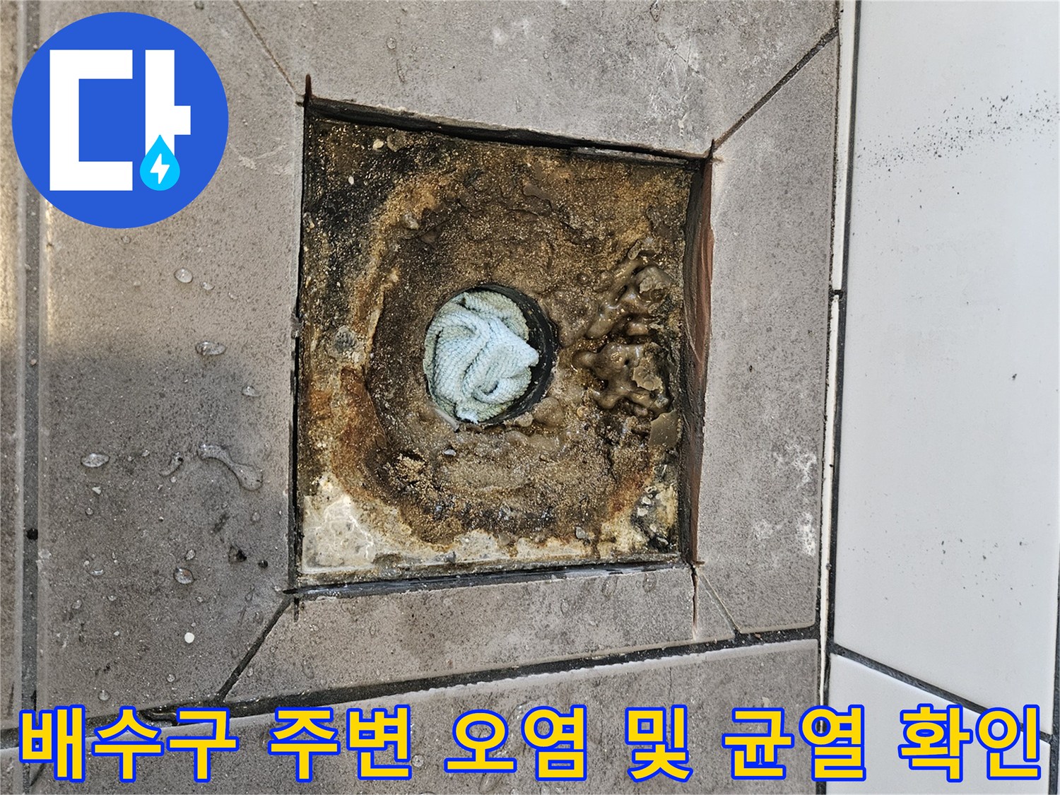 하수관-주변-타일-틈새-누수-징후