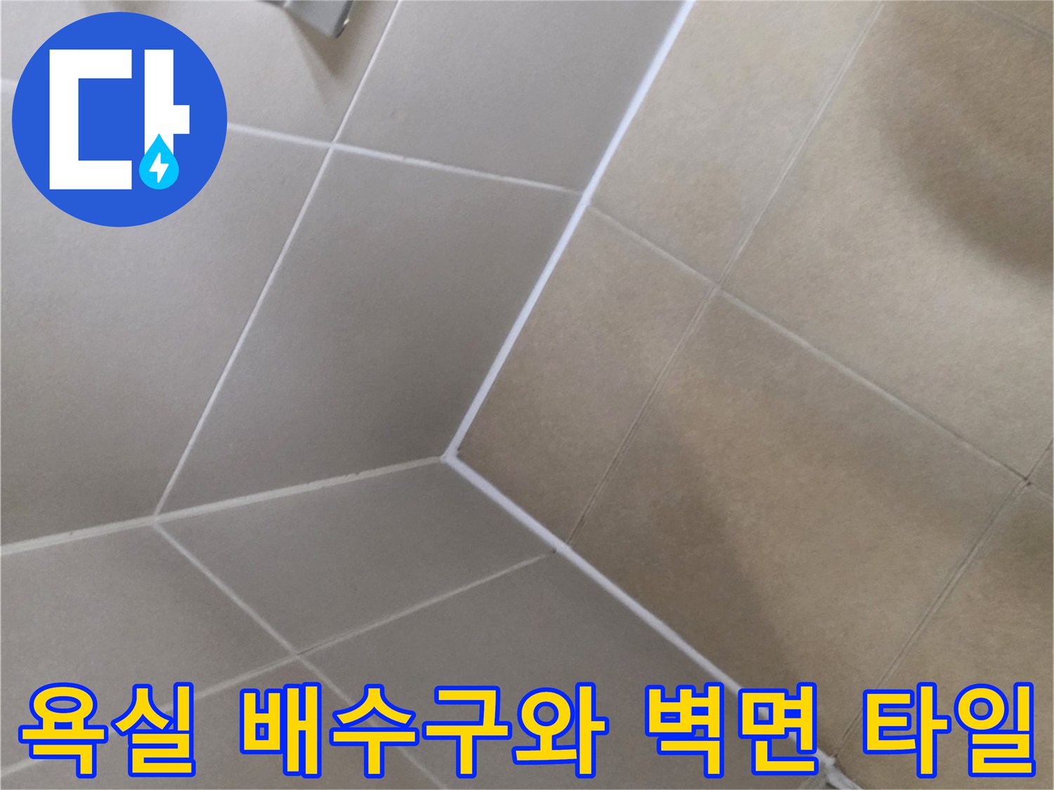 욕실-배수구-주변-타일-틈새-점검-사진