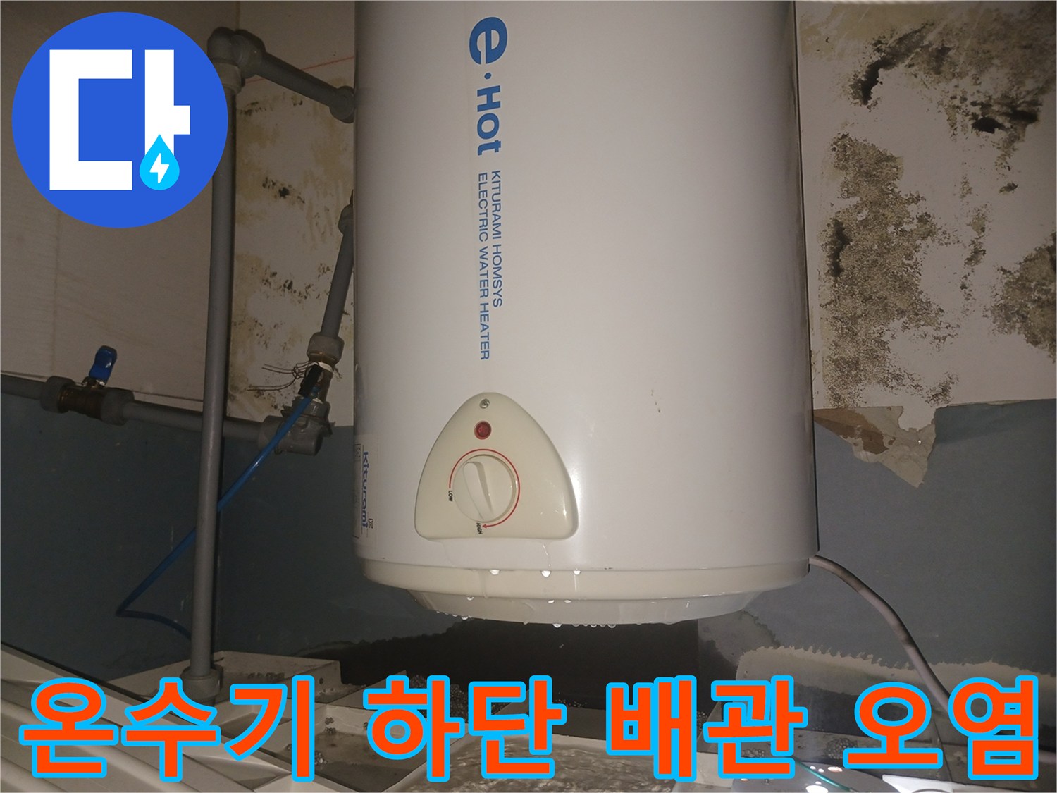 온수기-주변-벽면의-심한-곰팡이와-습기