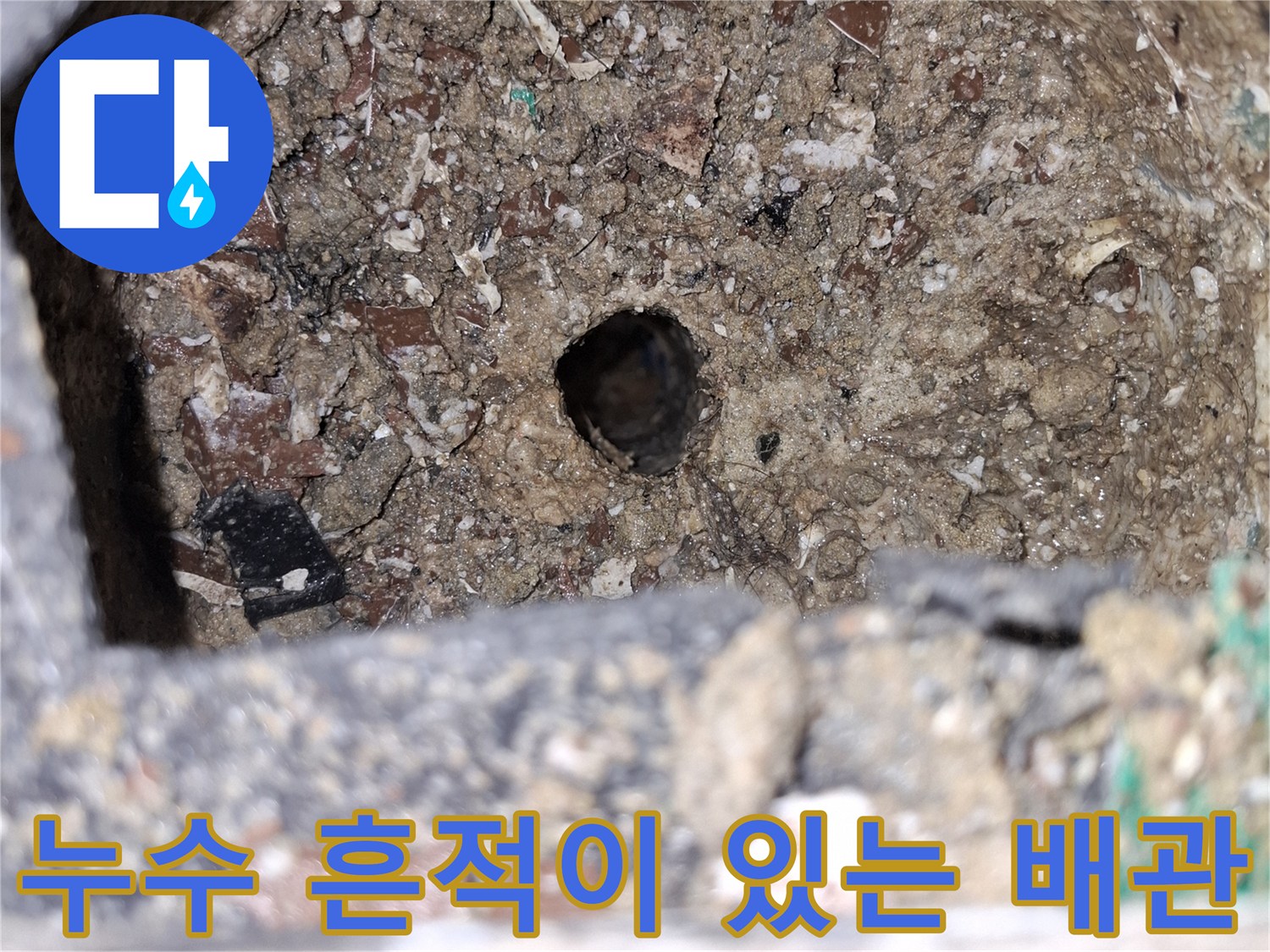 배수관-연결-부위의-누수-및-습기-상태