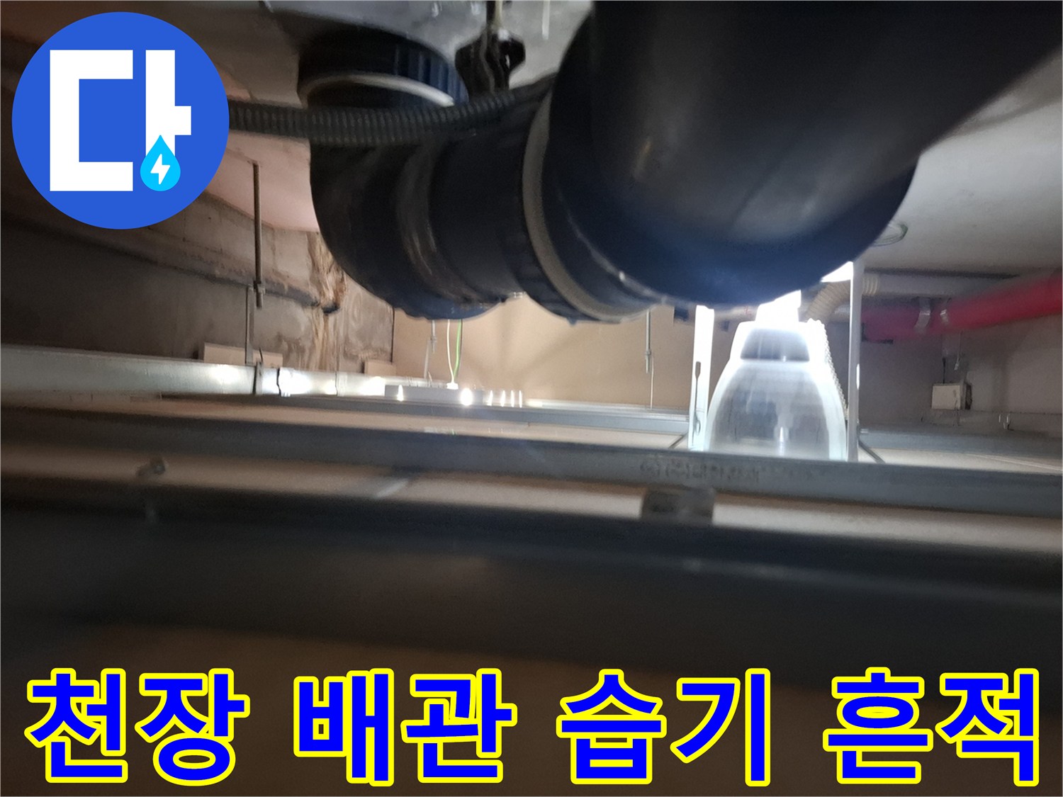 아파트-천장-내부-배관-주변의-습한-상태