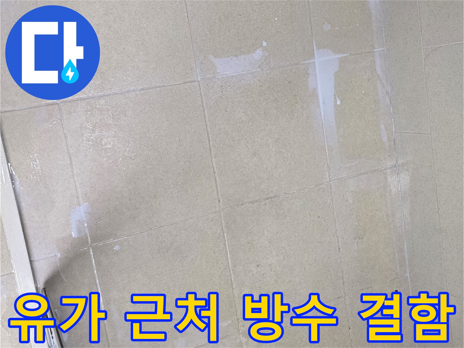 배수구 유가-주변의 오염된 타일 표면