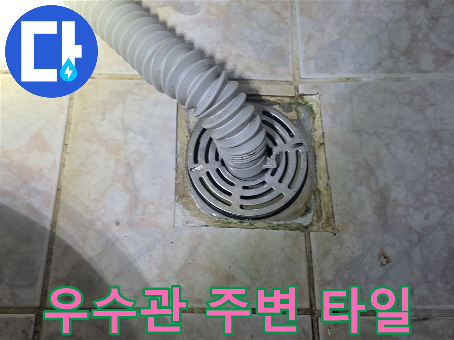 수택동 현장-배수구 주변 타일 틈새 촬영