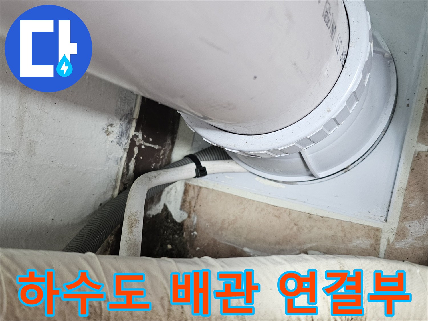 배수관-연결 부위의 노후 및 틈새 확인
