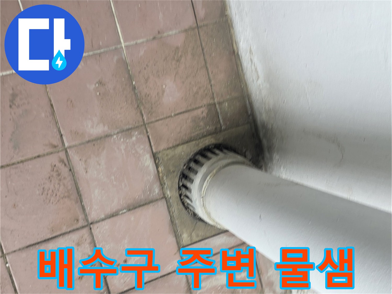 이천-대월면-세탁실-배수구-주변-물샘-현상-사진
