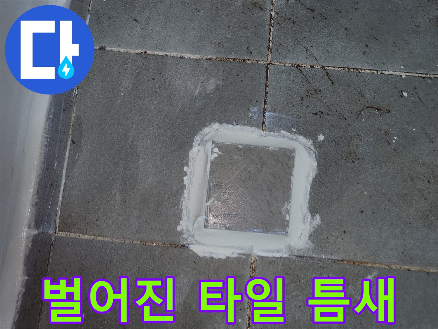 욕실-타일-사이-벌어진-틈새-관찰