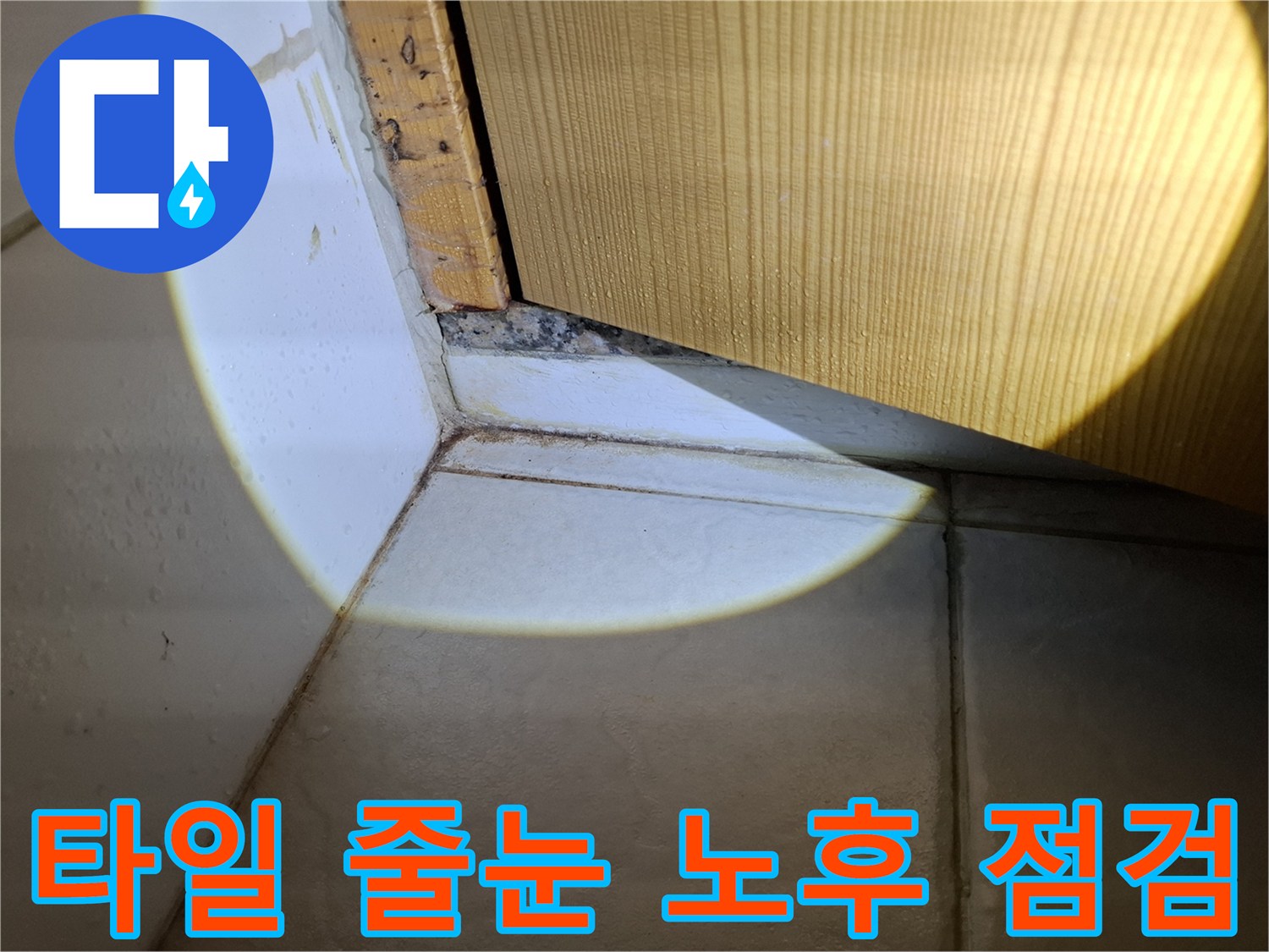 타일-줄눈-사이-벌어진-틈새-관찰