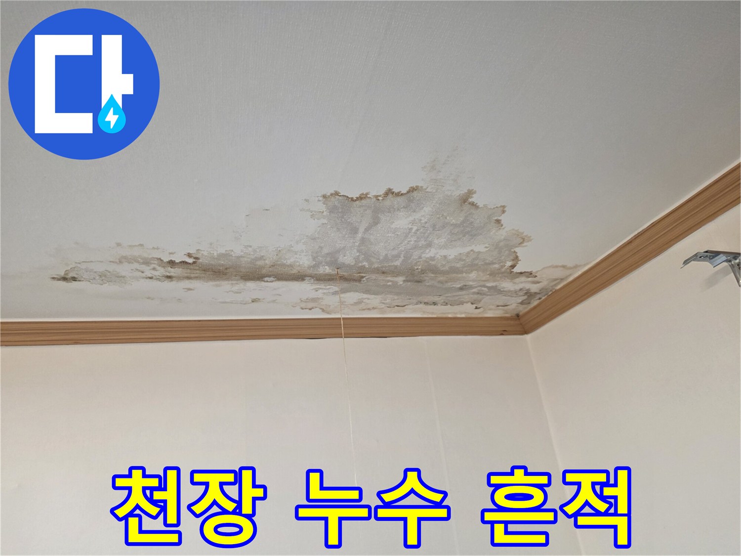 천장-가장자리의-누수-물자국