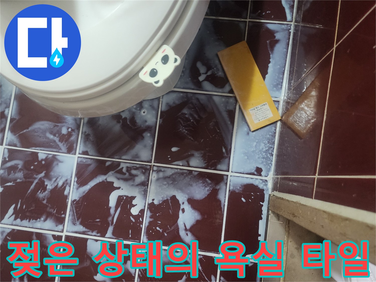 양천구 현장-변기 주변 타일 틈새 습기 확인