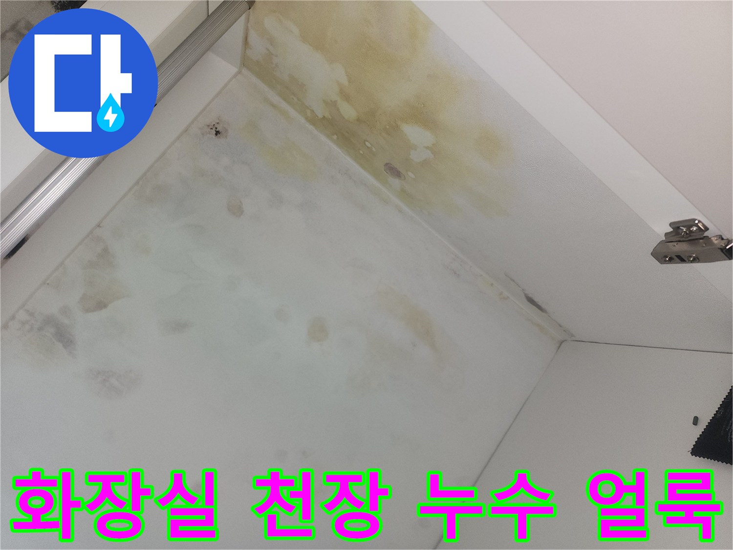 양천구 화장실-천장 누수 흔적 및 젖은 자국 사진