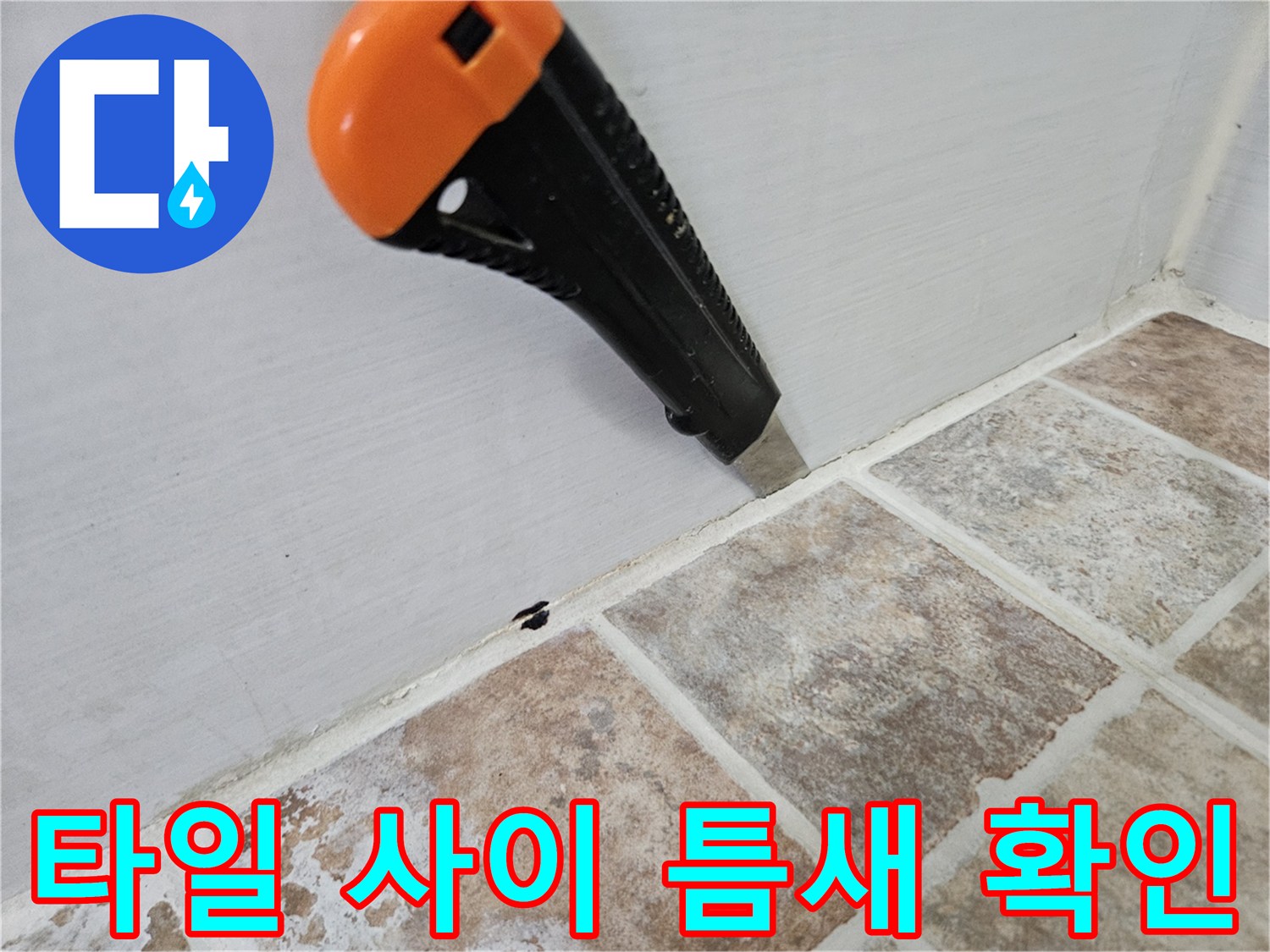 도당동 현장 - 타일 접합부의 균열 여부 정밀 점검