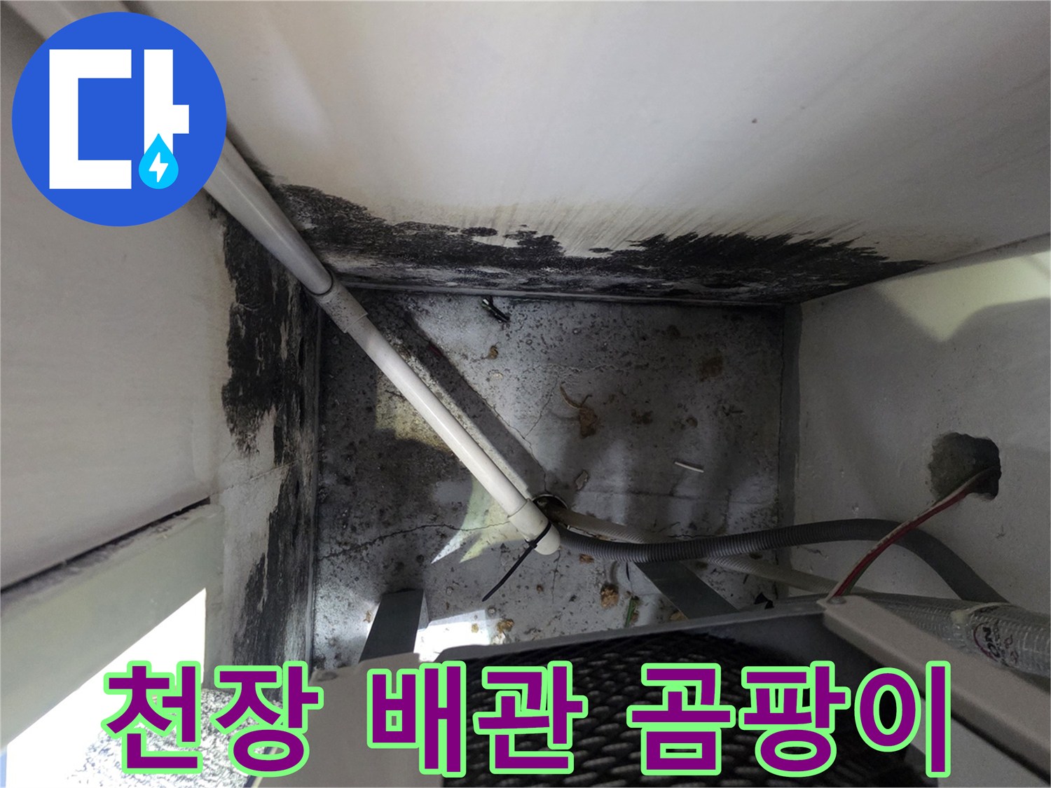 보일러실-내부-배관-주변의-심한-오염
