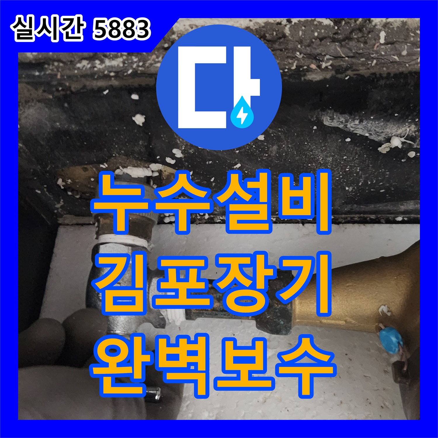 누수설비 빌라 계량기 연결 부위 누수를 확인하고 새 제품으로 교체한 경기 김포시 장기동 현장