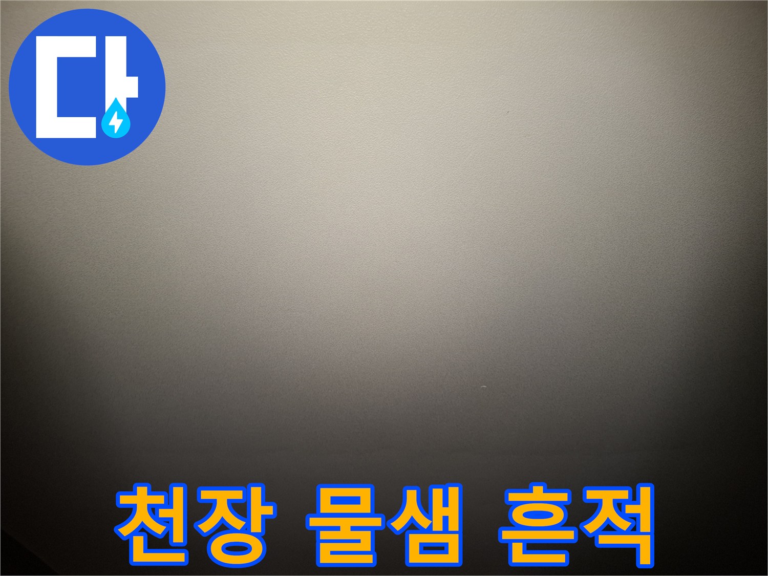 강동구 암사동-아파트 거실 천장의 물샘 흔적 사진