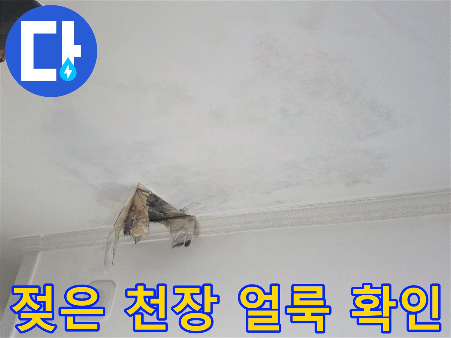 천장-마감재의-누수-흔적과-얼룩