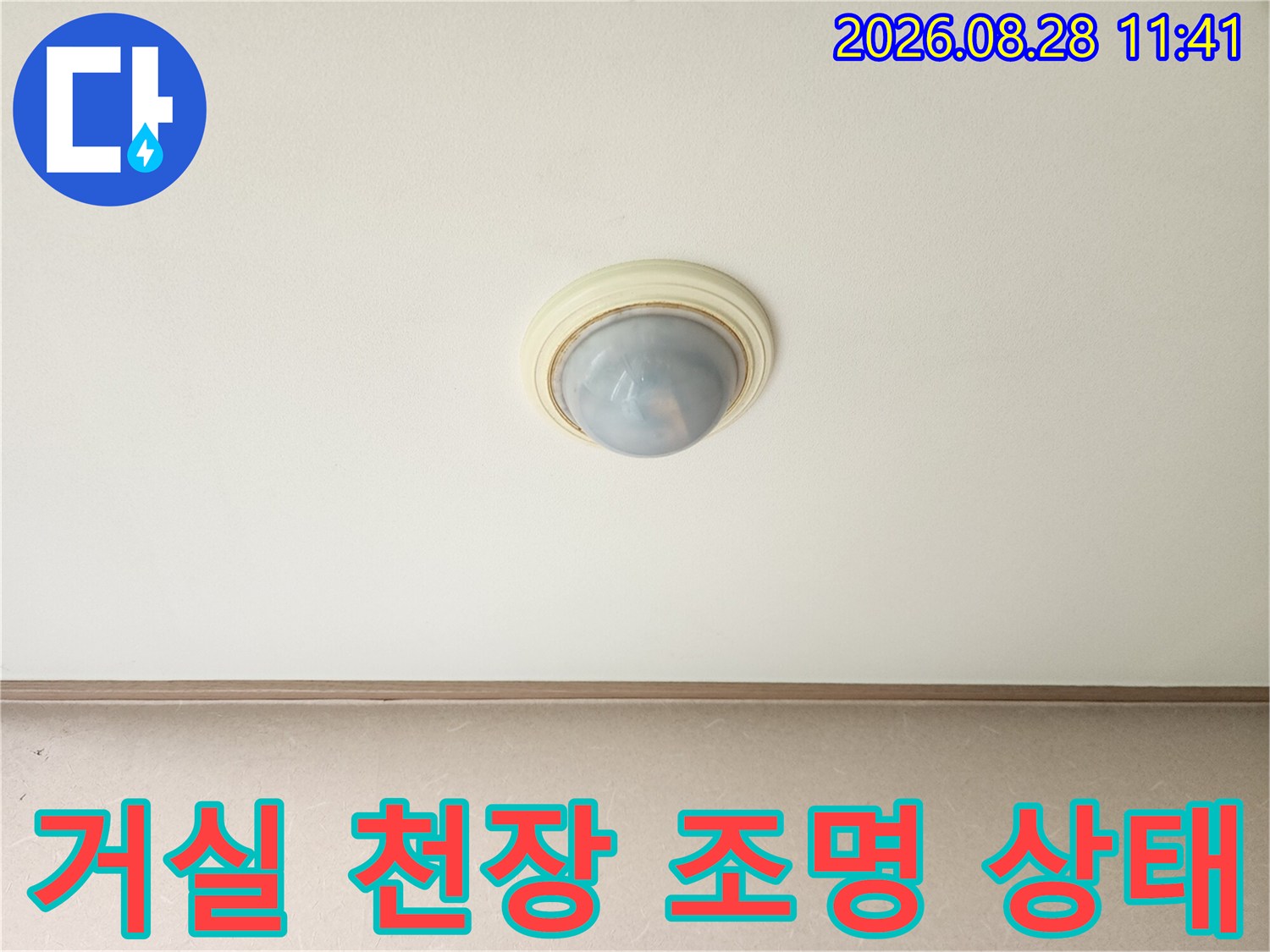 남양주시 진접읍-거실 천장 중앙의 전등 모습입니다.