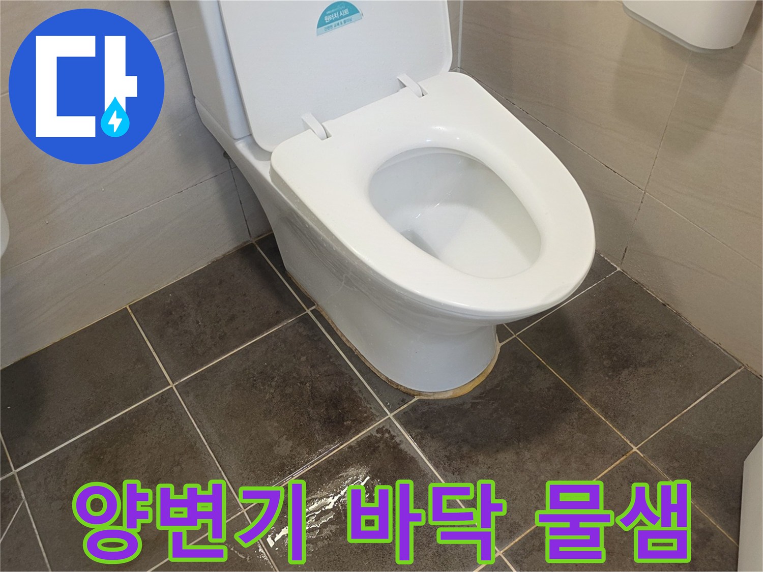 변기-하단-타일-사이-물고임-현상