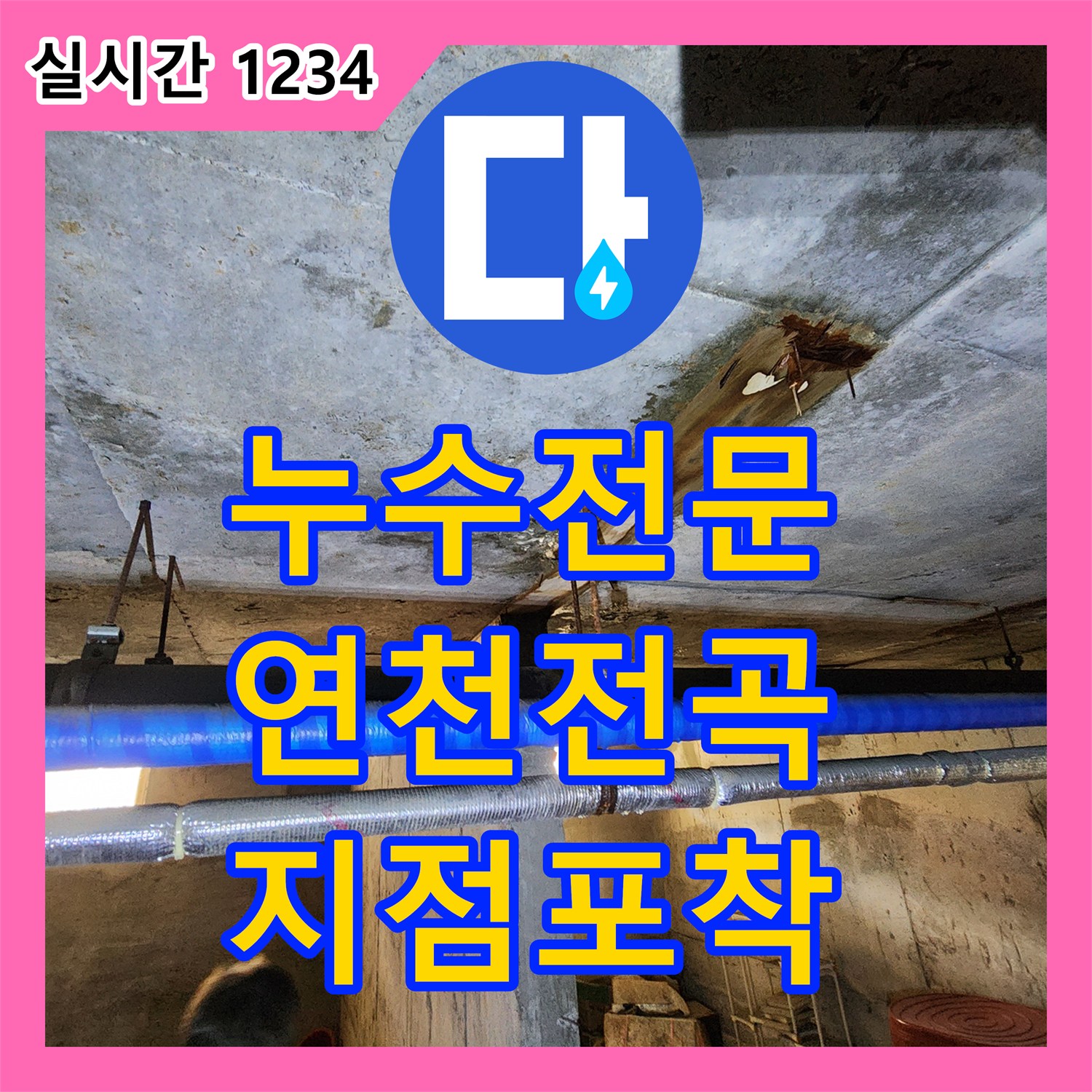 누수전문 빌라 1층 싱크대 앞 수도 배관 파손으로 인한 지하 천장 누수를 정밀 탐지해 해결한 사례 경기 연천군 전곡읍