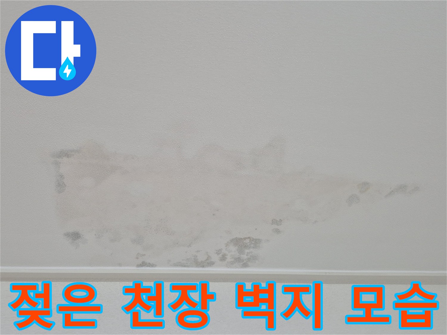 영통구 아파트 내부-천장에 나타난 누수 얼룩
