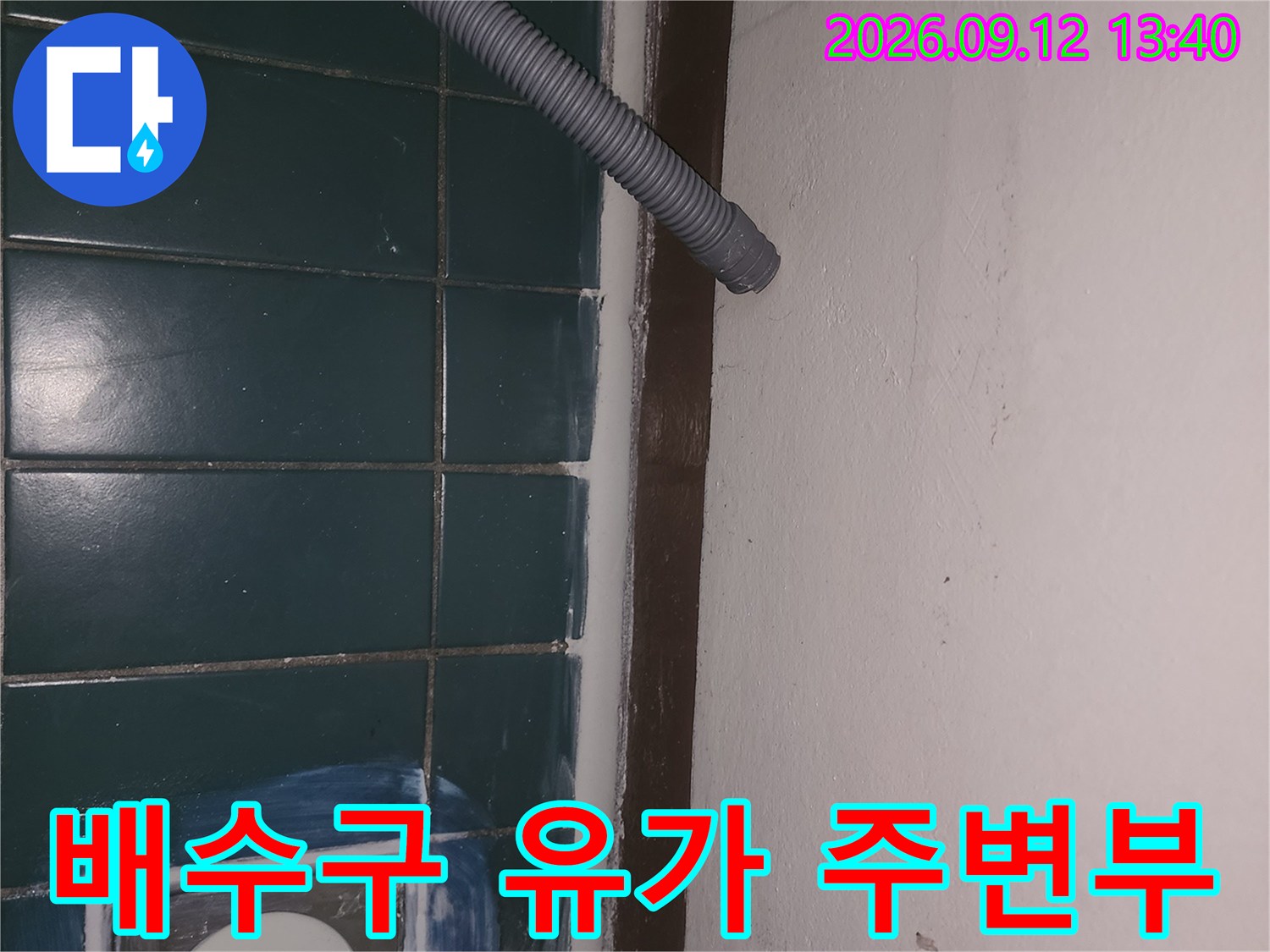 성동구 성수동 세탁실 배수구 및 타일 접합부